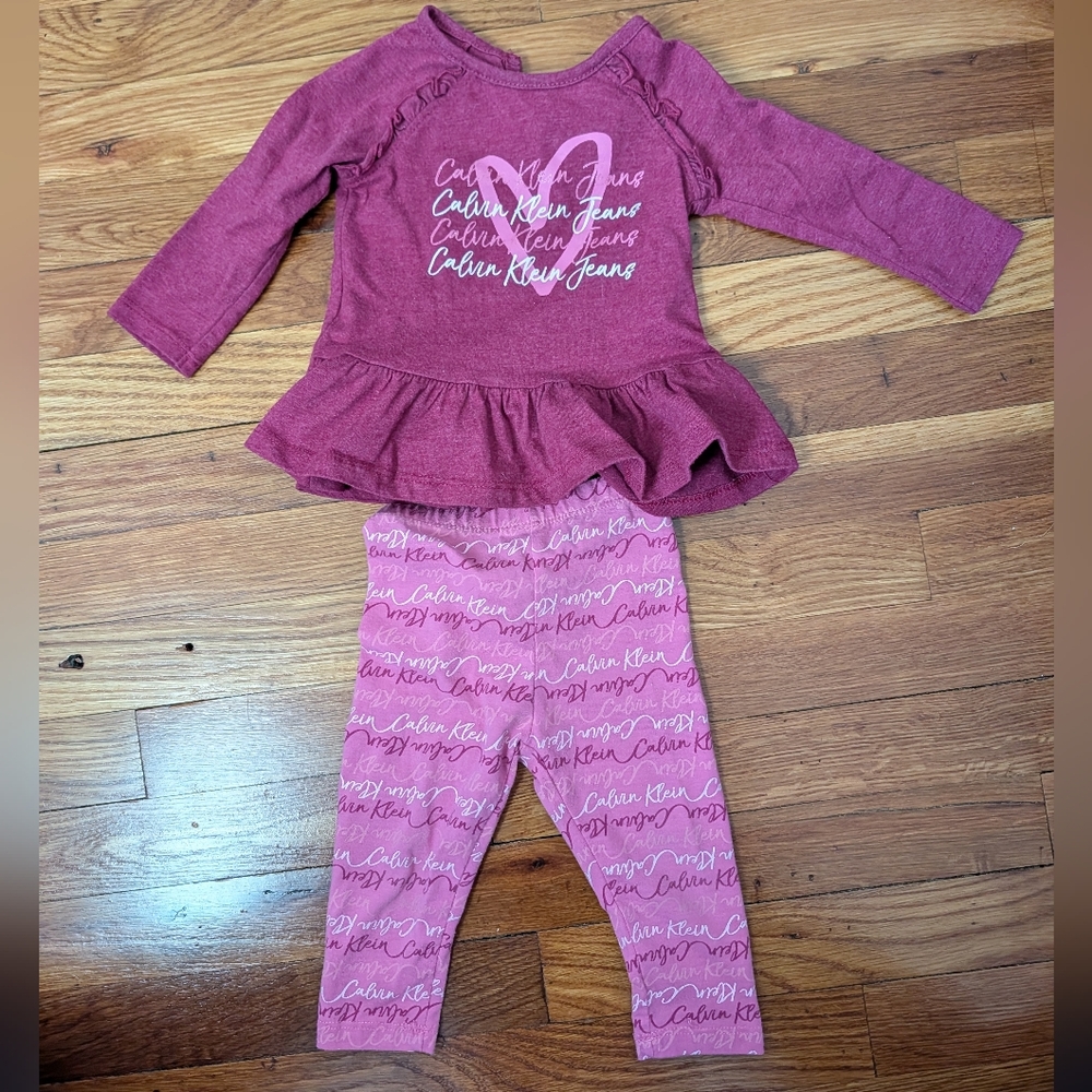 Calvin Klein Baby Girls Outfit Size 12 Months